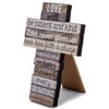 Lighthouse Christian Products Small Love Stacked Wood Wall/Desktop Cross