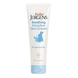 Jergens Baby Soothing Sensitive Skin Cream, Cream for Infant Dry Skin, Baby Cream for Dry Skin, Pediatrician-tested, Fragrance-free, 8 Fl Oz