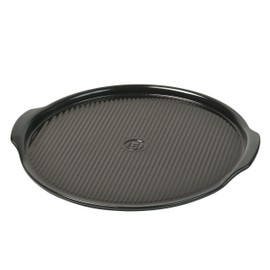 Emile Henry Made In France Flame Pizza Stone, 14.6 x 14.6", Charcoal