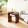 solaround Clear Acrylic End Table 2-Tier Bedside Nightstand for Living