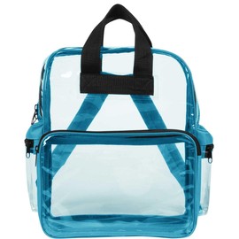 NuFazes Clear Vinyl Backpack (Teal (Medium))
