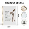 FGFK Coquette Leopard Print Bow Christian Notebook Journal, With God