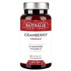 Cranberry with Vitamin C, D-Mannose and Hibiscus | Urinary Tract Protection and Antioxidant | 60 Nutralie Capsules