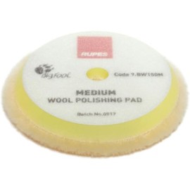 RUPES Bigfoot 9.BW150M Medium Grit Wool Polishing Pad for Use with Eccentric Polishing Machine and Triple Action