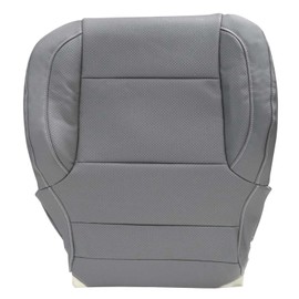 Priprilod Ash Gray Gray Leather Driver or Passenger Bottom Seat Cover Compatible with Chevy Silverado GMC Sierra 1500 2500HD 3500HD LT LS LTZ Z71 Hybrid 2014 2015 2016 2017 2018 2019