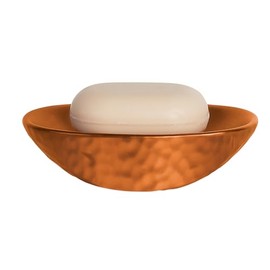 Spirella Darwin Hammered Stoneware Copper Soap Dish