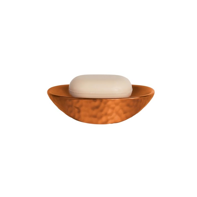 Spirella Darwin Hammered Stoneware Copper Soap Dish