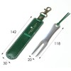 Green Fork & Genuine Leather Cover Holder (Black) Golf Fork