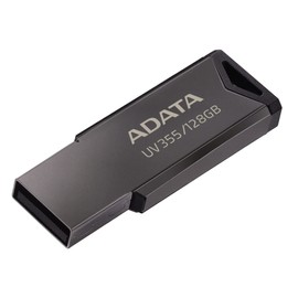 ADATA UV355 128GB Silver USB3.0 Flash Drive- Business fashion with elegant design,compaitable to 4K video and High solution photo