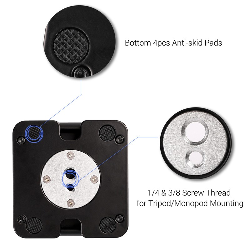 Aluminum Z Flex Tilt Tripod Head 2KG Payload with Universal