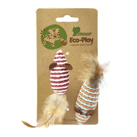 JUGUETE RATON C/PLUMA ECOPLAY - 2 PZ