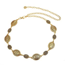 Metal Chain Belt, Waist Chain Gold Women Boho Chain Belt Women's Waist Chain Belt Fashion Simple Belt in Chain Style Adjustable Accessories Chain Belt Waist for Dresses and Jeans