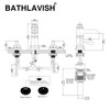 BATHLAVISH Oil Rubbed Bronze Bathroom Faucet 3 Hole 2-Handle Widespread