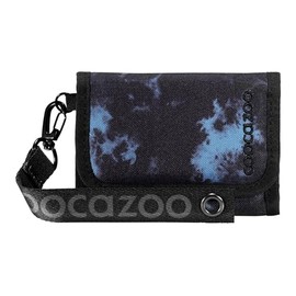 Coocazoo Wallet with Window Inside & Outside, Coin Pocket & Card Slots, Velcro Fastening, Polyester, 3rd Grade, Midnight Dust - Black - Blue, Modern