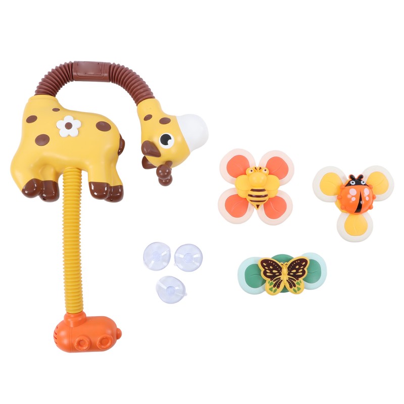 Baby Bath Toys with Shower Head Angle Adjustable Animal Shape