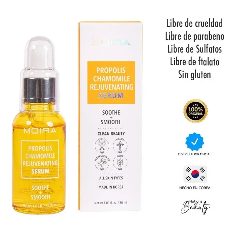Sérum Rejuvenecedor De Manzanilla Coreano Moira Cosmetics