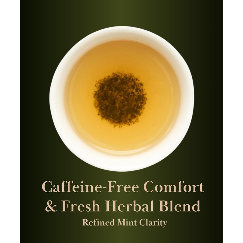 EZR Leaf Mint Herbal Tea, Caffeine Free Decaf, Pyramid Tea