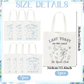 Y1tvei Bridesmaid Proposal Gifts Set - 24Pcs Coast Bachelorette Last Toast Reusable Grocery Shopping Bag Sunglasses Hair Satin Scrunchies Set, Proposal Box Gifts for Bridal Shower Wedding Party Favors