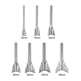 sourcing map 7pcs V-Shaped Leather Punch, 10mm-40mm, Leather Cutter, Belt End Cutter, Iron V Shape Punch Tool for Crafting Strap Belt, Wallet and Bag