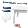 Outanaya 12 Pcs Transparent Chair Leg Caps Thickened Plastic Floor
