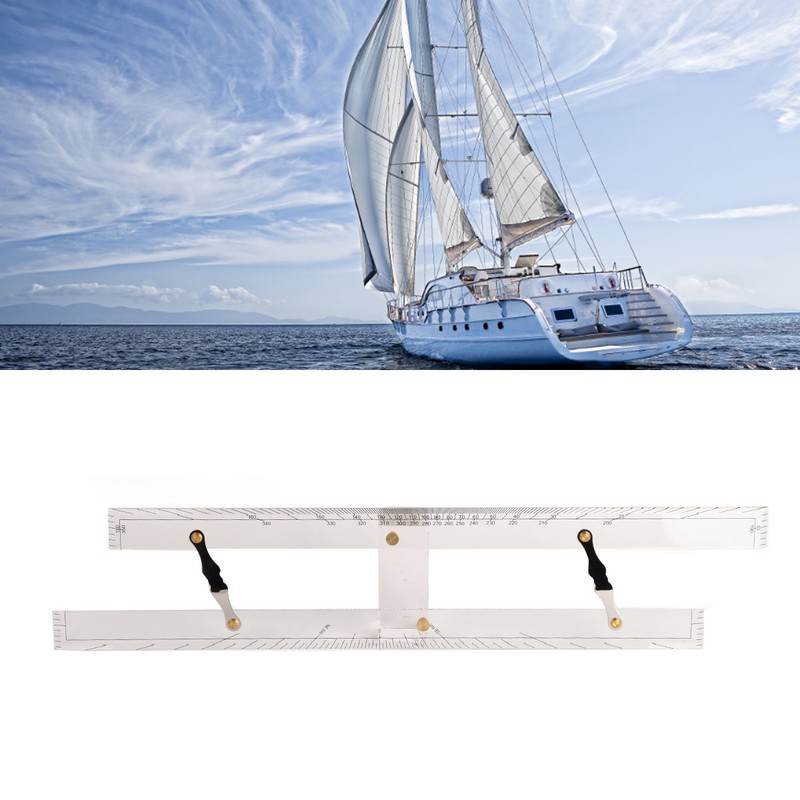 Marine Navigation Parallel Ruler Clear Scale High Accuracy Transparency Boat