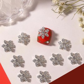 Christmas Nail Charms 3D Alloy Christmas Snowflake Nail Art Charms Solver White Snowflake Nail Decorations Cute Charms Nail Charms for Acrylic Nails Supplies Christmas DIY Nail Art Accessories 10Pcs