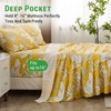 Gogreen 100% Cotton Sheet Set Full Size, Yellow Floral, 4PC