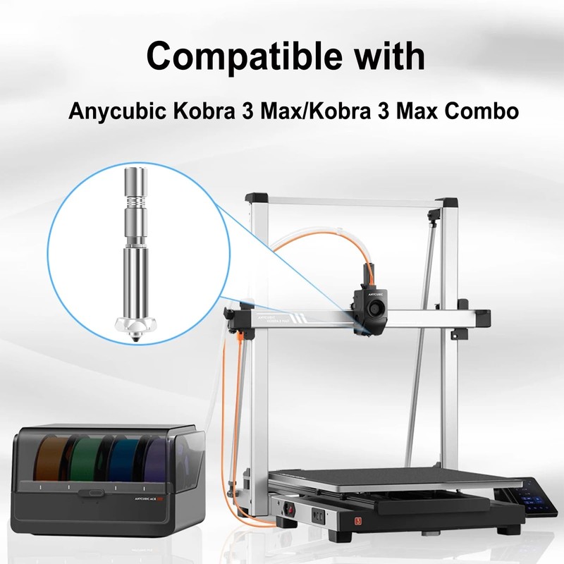 HIKUDIY 0.4mm0.6mm 0.8mm Nozzles for Kobra 3 Max, Quick-Swap Hardened