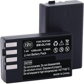 BM Premium D-LI109 Battery for Pentax KP, K-R, K-S1, K-S2, K-30, K-50, K-70, K-500 Digital SLR Camera