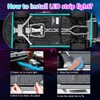 YUGUANG 4Pcs Underglow Kit for Car, APP Control Multicolor Car