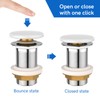 KULACO Drain Fitting Sink Without Overflow, Pop Up Valve Drain