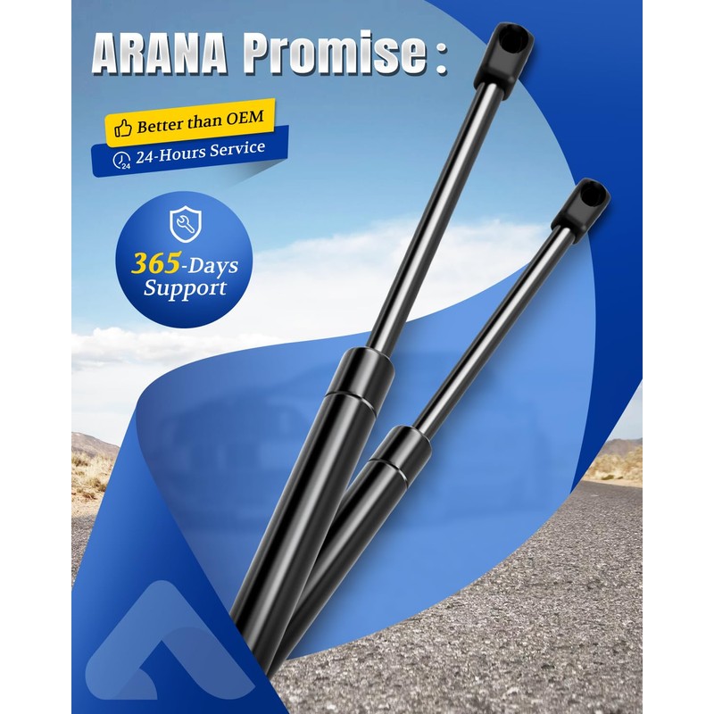 Qty(2) ARANA PM3269 Front Hood Struts Shocks Campatible with 2010