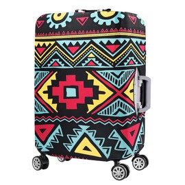7-Mi Travel Luggage Cover Elastic Sleeve 26"-28" Anti-Scratch Suitcase Protector Cover Size L, Bohemia