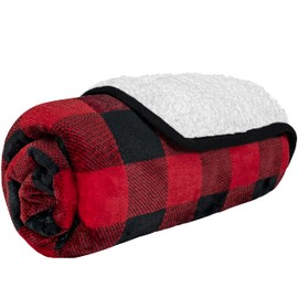 PetAmi Waterproof Dog Blanket for Small Medium Dogs, Pee Proof Pet Blanket for Couch Bed, Reversible Water Proof Blanket for Puppy Indoor Cat, Soft Dog Fleece Blankets Washable, 24x32 Checkered Red