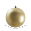 Vickerman 6" Plastic Ball Ornaments in Candy Champagne Gold (Set