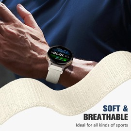 18mm Nylon Sport Quick Release Band Compatible with Garmin Venu 3S Watch Bands Women/Venu 4 41mm/2S,Soft Breathable Strap Wristband for Forerunner 255S Music/Vivoactive 4S/Vivomove 3S Women Men