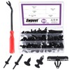 Swpeet 111Pcs 5 in 1 Fastener Bumper Retainer Clips Car