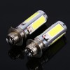 2x 6000K White H6M COB LED Motor Bike/ATV Headlight Fog
