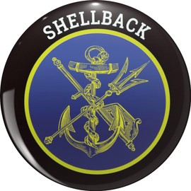 Shellback Pin Lapel Pin Brooch Steel Pins Badge 0.75"
