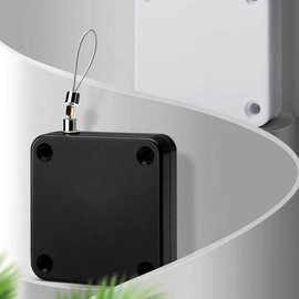 Automatic Door Closer - No-Drill, Slow Close, Anti-Slam Wire Door Device Black