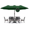 ABCCANOPY 15FT Double-Sided Aluminum Table Patio Umbrella Garden Large Umbrella,Swimming