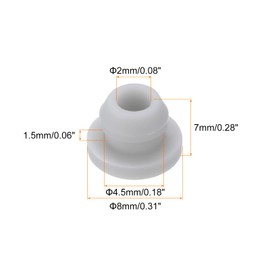sourcing map 10Pcs Snap Rubber Grommet Plug Mount Dia 4.5mm ID 2mm Narrow Groove Width 1.5mm Seal Anti-Scratch for Electrical Box Cable Pipes Grey