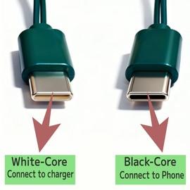 KBG Christmas Light Phone Charger Cable, USB C Charger Cord, 10 Multicolor LED Light Compatible for Phone/i 15/16/17 Plus Pro Max Christmas Lights Charging Cable Type-C to Type-C