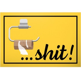 DankeDir! Empty Toilet Roll - Sign 30 x 20 cm - Toilet Sign Funny Toilet Sign Toilet Sign for Hanging Toilet Sign - Wall Men's Decorative Door Sign Guest Toilet Guest Toilet