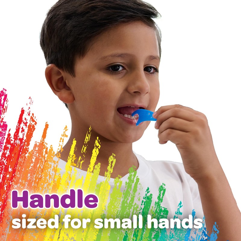GUM Crayola Kids Flossers with Fluoride, Designed for Little Hands,