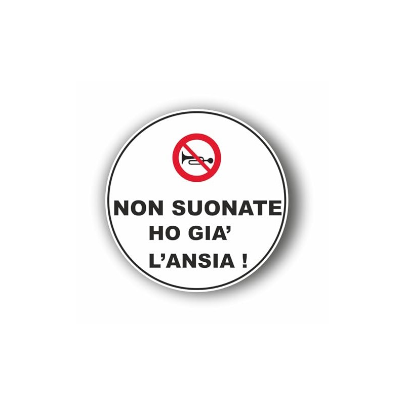 AMA SHOP Adesivo Sagomato divertente Non suonate ho già l'