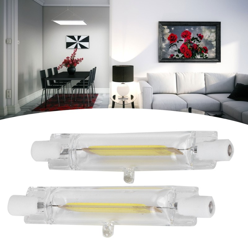 2Pcs R7S COB Bulb 5W 78mm Highlight Double Ended Flood