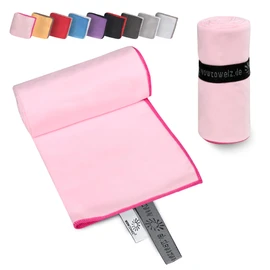 Wowtowelz Compact Microfibre Towel, Travel Towel, Sports / Fitness Towel, Beach / Bath Towel, Lightweight and Quick Drying (Pink, 145 x 70 cm)