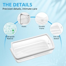 W10321304 Refrigerator Cantilever Door Shelf Bin by Fetechmate Compatible with Ken-more Whirl-pool Refrigerator Replaces WPW10321304, AP6019471, 2171046, 2171047, 2179574, ps11752778, 2179607-2 Pack