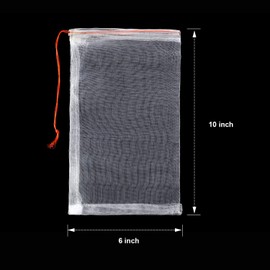 120 Pieces 6 x 10 Inch Fruit Protection Bags, Garden Nylon Mesh Fruit Bag Bird Net Barrier Bag Garden Plant Flower Fruit Protect Bag